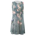thumbnail image 4 of Werulen Knee-length Dresses for Women 2023, Boho Floral Print Sun Dresses Casual Sleeveless Hollow Out Loose Beach Tunic Dress, 4 of 5