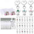 thumbnail image 2 of Fiudx Juego de Llaveros de Ángel, 24 Piezas con Colgante de Ala de Ángel, Diseño de Perla Artificial, con Bolsas de Regalo de Organza y Etiquetas de Agradecimiento, Perfecto para Bodas, Cumpleaños, B, 2 of 7