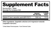 NutriBiotic Vitamin C 1000 Mg Tablets, 500 Count