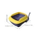 thumbnail image 4 of 1Pc In Type Litter Pan Cat Feed Spatula Cat Ears Semi-closed Litter Pan(Yellow Blue), 4 of 6