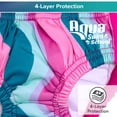 thumbnail image 5 of Aqua SwimSchool Reusable Polyester Swim Diaper for Infants 6-18 Months, 16-28 lbs, Pink Multicolor, 5 of 7