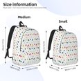 thumbnail image 2 of Disketp Happy Graduation print Canvas Backpack Lightweight Travel Daypack Student Rucksack Laptop Backpack-Medium, 2 of 5