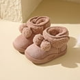 thumbnail image 2 of MEZZALL Child Winter Warm Snow Boots Girls Cold Weather Outdoor Solid Color Thermal Insulated Soft Sole Non- Toddler Shoes 18 Months To 4.5 Years Old Cute Footwear, 2 of 4
