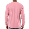 thumbnail image 3 of Inglocry Men's Long Sleeve Henley Shirts Cotton 3-Button Spring Casual T-Shirts Solid Color Soft Basic Tops 2025 Pink M, 3 of 4