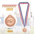 thumbnail image 2 of Uxcell 2 Inch Basketball Medals Bronze Award Medals with Neck Ribbon for Team Sports Games Party Favors 12 Pieces, 2 of 7