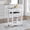 White+wood, variant on Mobile Rolling Kitchen Island Trolley Serving Cart with Underneath Drawer & Slide-Out Wire Storage Basket