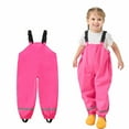 thumbnail image 4 of AUNVITO Kids Waterproof Overalls Rain Pants All-Season Lightweight Suspenders Outdoor Long Pants, 4 of 5