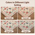 thumbnail image 7 of Design&I 8'x10' Washable Area Rug Retro Mid Bird Folk Flower Southwestern Border Century Orange for King Size Bedroom, Under Bed, Sleek Flatweave Pet Friendly, 7 of 7