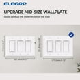 thumbnail image 7 of Wall Plate Midsize Decorator/Rocker, 3 Gang,White (10-Pack), 7 of 7