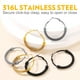 thumbnail image 5 of Pendientes de aro negros PROSTEEL para mujer 40 mm, 5 of 7