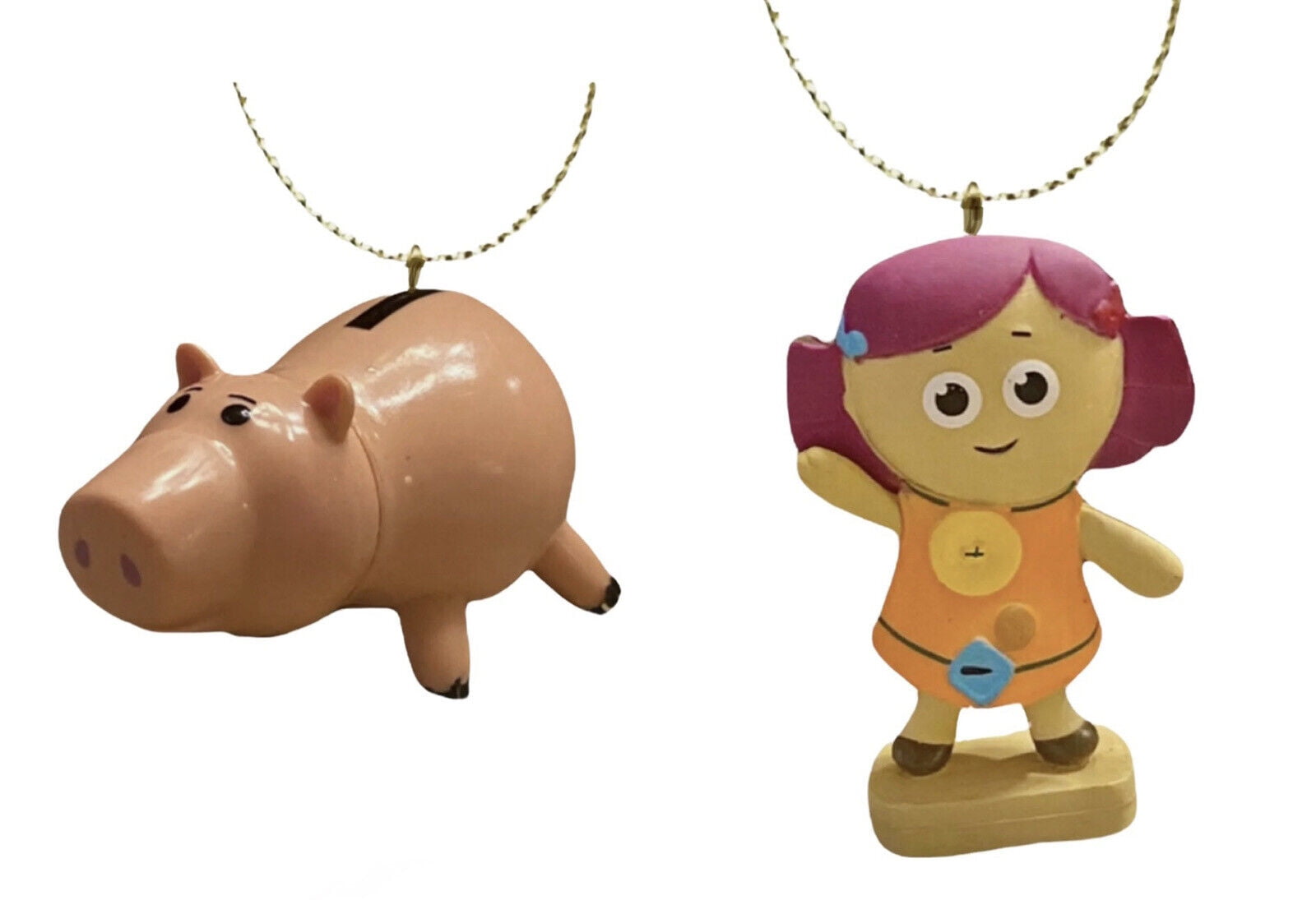 Toy Story Hamm Pig & Dolly Doll Pvc Figure Ornament Figurine New Ham Charm 2”