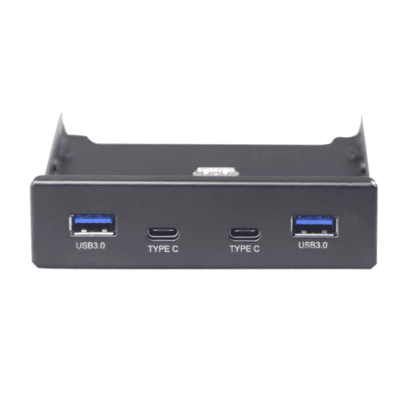 USB Hub USB C Hub 3.5 Inch Floppy Drive Front Panel 2 Port USB 3.0 + 2 Port USB 3.1 Type C 20 Pin Connector,1 x USB 3.0 front panel bay 1 x USB 3.0 20-pin connector to Type A male cable 5 x screws