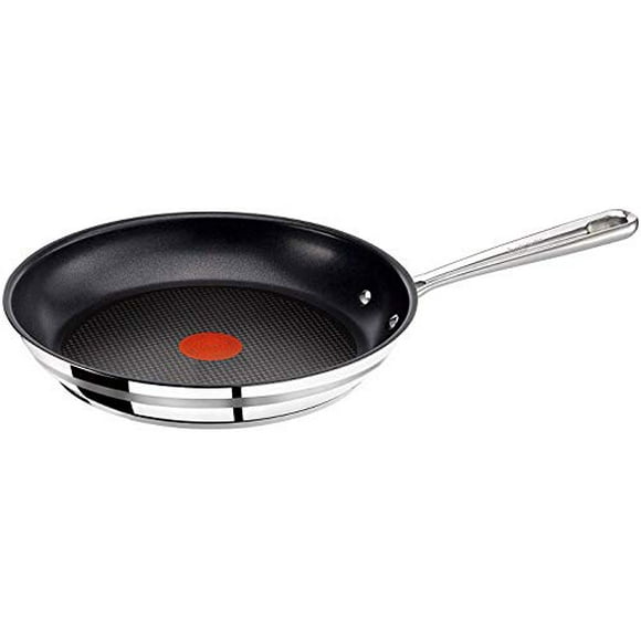 T-fal H8650635 Poêle à Frire en Acier Inoxydable Jamie Oliver, 28cm, Petit, Argent