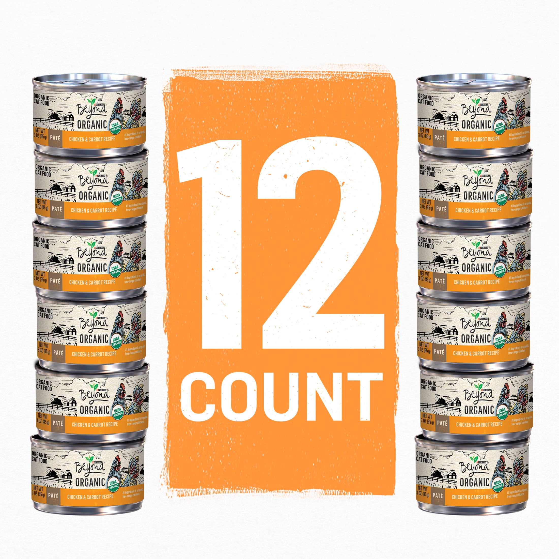 (2 pack) Purina Beyond, Chicken & Carrot, Wet Cat Food, 3 oz Cans, 12 Count