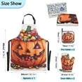 thumbnail image 3 of Candy in Halloween Pumpkin 5 Pcs Kitchen Set Heat Resistant Oven Mitts and Non-Slip Pot Holders with Adjustable Cooking Apron, 3 of 6