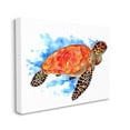 thumbnail image 3 of Bold Orange Nautical Turtle Animals & Insects Graphic Art Gallery Wrapped Canvas Print Wall Art, 3 of 7