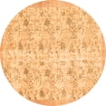 thumbnail image 1 of Ahgly Company Indoor Round Abstract Orange Contemporary Area Rugs, 7' Round, 1 of 1