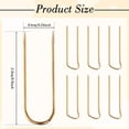 thumbnail image 2 of 50 Pieces Sewing U-pins Fork Pins Needlecrafts Pins Double Blocking Pins Stainless Steel Sewing Pins Multipurpose Straight Pins for Sewing Jewelry Display Home Decor (Gold,0.9 Inch Long), 2 of 7