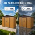 thumbnail image 7 of CarButler 8x4ft Metal Outdoor Storage Shed with Lockable Sliding Doors for Garden Backyard Patio Lawn Coffee, 7 of 7