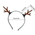 thumbnail image 2 of Wmhnj Diadema navideña con astas de ciervo para fiestas festivas, accesorio para el cabello de plstico rojo, tocado para disfraz con temtica de bosque, 2 of 9