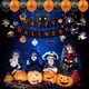 thumbnail image 5 of Decoración para fiesta de Halloween, bar, centro comercial, KTV, pancarta, festival fantasma, cabeza de calabaza fantasma, murciélago negro, letras, arco de globos, juego de guirnaldas, 5 of 5