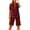 Red#01, variant on Amzcrzy Lounge Sets for Women with Button Casual Loose Solid Color Womens Summer Outfits Notched Neck Short Sleeve Tops Short Pant Suit Comfy Linen Elastic Drawstring Pajama Sets S