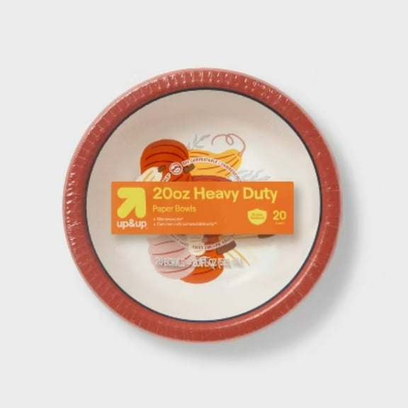 Fall Disposable Bowls - 20oz/20ct -