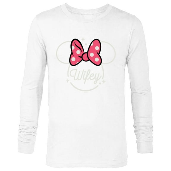 Disney Minnie Mouse Wifey Head Icon Magic Family Trip- Long Sleeve T-Shirt for Men - Customized-White