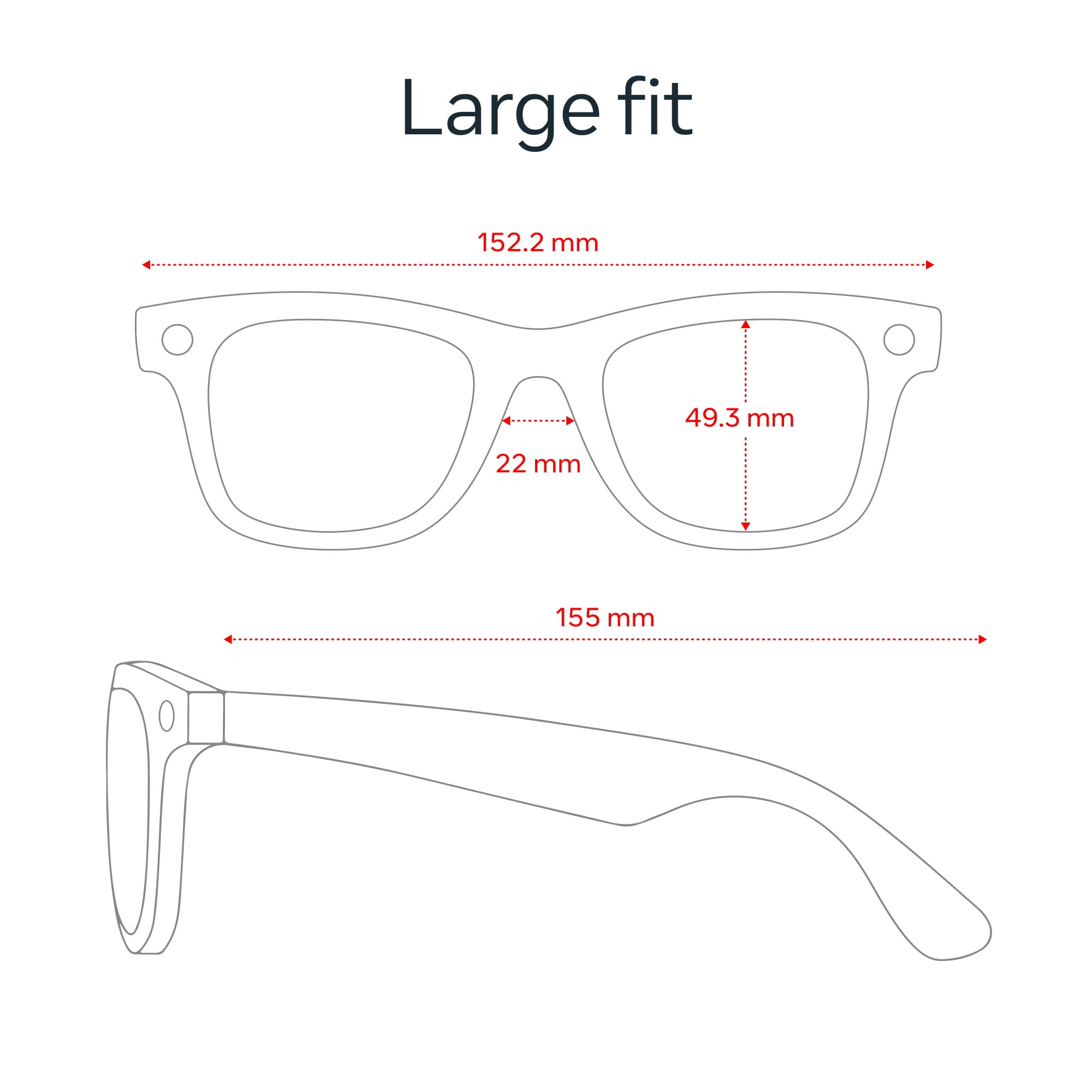 Ray-Ban Meta (Gen 2), Wayfarer Large, Matte Black, Transitions® Grey Lenses | Smart AI Glasses