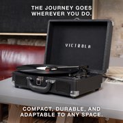 Victrola Bluetooth Portable Suitcase Record Player with 3-Speed Turntable - Olive Green
