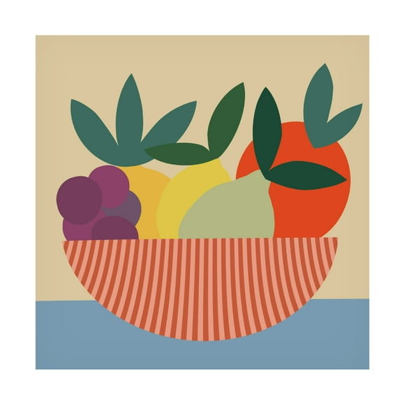 Trademark Fine Art Regina Moore  Graphic Fruit Bowl II Canvas Wall Art