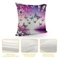 thumbnail image 4 of Leisuo Throw Pillow Cover Butterfly Purple Animal Flower Wings Water White Decorative Pillow Case Home Decor Square Pillowcase, 4 of 5
