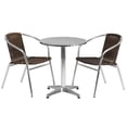 thumbnail image 1 of Afuera Living Ensemble Bistro Rond de Patio 3 Pcs en Aluminium et Brun, 1 of 4