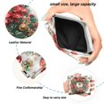 thumbnail image 2 of PU Leather Coin Purse Wallet Compact Water-Resistant Card Cases Money Organizers Christmas Wreath Pattern, 2 of 7