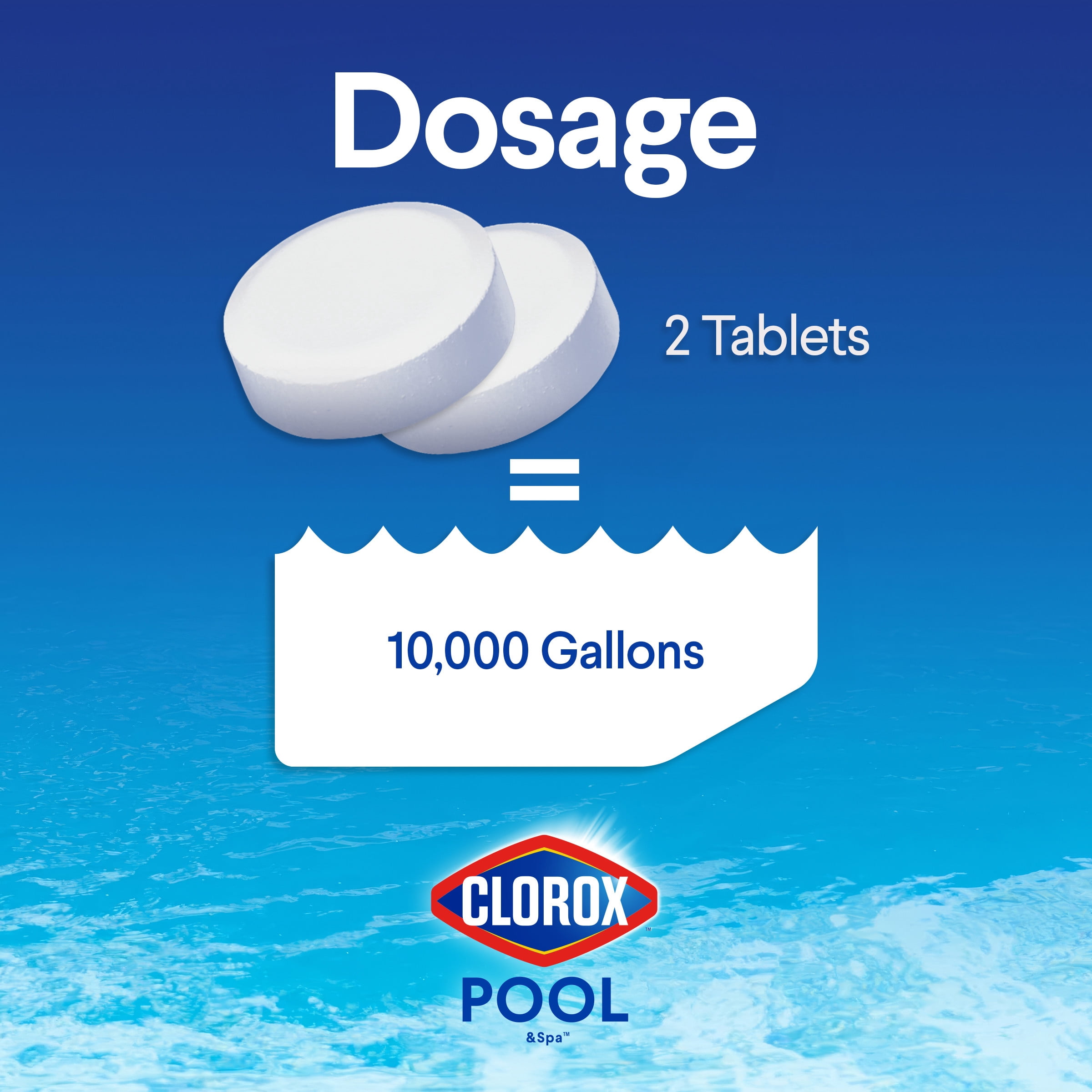 Clorox Pool&Spa XtraBlue 3" Chlorinating Tablets Chlorine Pool Chemicals , 5lb