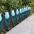thumbnail image 6 of 6 Pack - Garden Edging Fence - Modular Flower Bed Border, Plastic Pathway Border for Yard and Landscaping, Weather-Resistant Outdoor Edging, Easy No-Tool Assembly, Light Blue, Ccwuwei, 6 of 7