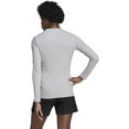 thumbnail image 2 of Adidas Women's Team Long Sleeve Base Tee XL Light Gray, 2 of 7