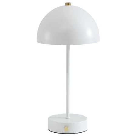 Mainstays Dome Table Lamp, White with Gold Accents