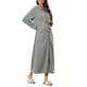 thumbnail image 4 of INSPIRE CHIC Bata de Noche con Cremallera para Mujeres, Bata de Casa Larga, Sudadera con Capucha de Manga Larga, Ropa de Casa con Bolsillos XL Gris Profundo, 4 of 6