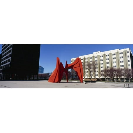 Alexander Calder Sculpture - Sculpture in Front of a Building, Alexander Calder Sculpture, Grand Rapids, Michigan, USA Print Wall Art By Panoramic Images