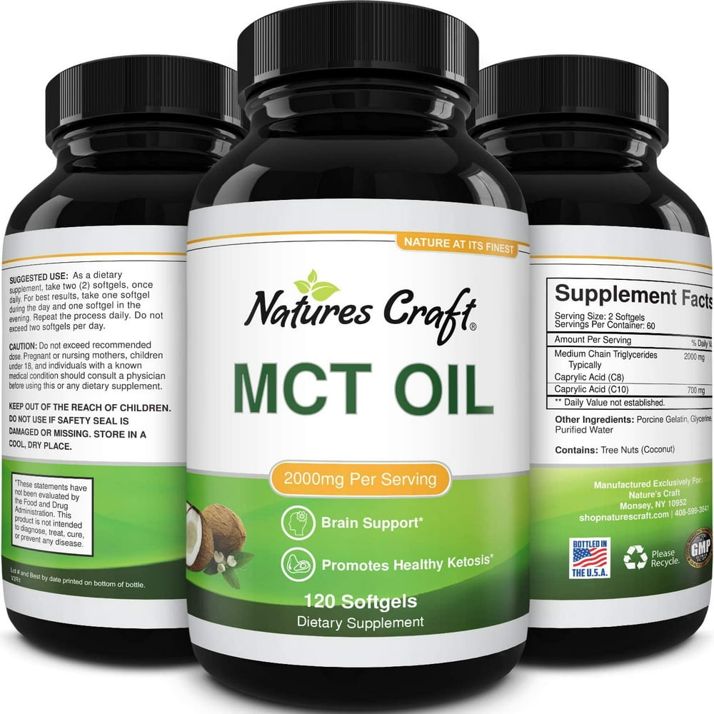 C8 MCT Coconut Oil Capsules C8 MCT Oil Keto Diet Pills with Pure