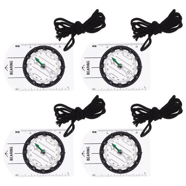 4 brújulas pequeñas para senderismo, brújula de bolsillo portátil, brújula de supervivencia, accesorio para senderismo.