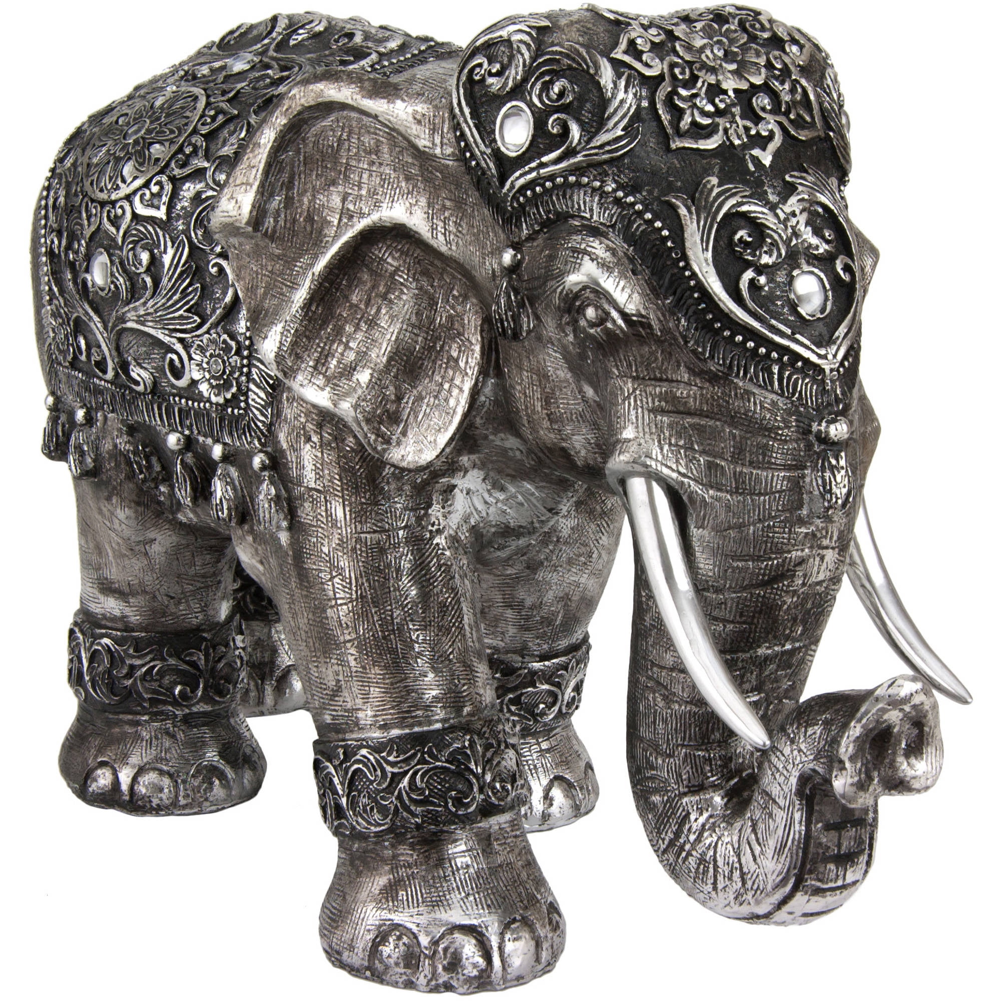 Oriental Furniture 20" Auspicious Elephant Statue, Figurine, Statue