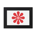 thumbnail image 1 of Dark Red Flower Symmertry Simple Desktop Photo Frame Ornaments Picture Art Painting, 1 of 3