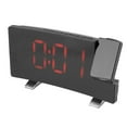 thumbnail image 4 of Electronic Projection Alarm Clock, ABS Black Body Radio Projection Alarm Clock  for Bedroom White Letters,Blue Letters,Green Letters,Red Letters, 4 of 7