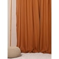 thumbnail image 7 of The Art Box Tie Top Linen Curtains Solid Rust 35w x 36l inch Curtains Living Room Bedroom Drapes Gauze Linen Blended Farmhouse Curtains Pack of 2, 7 of 7