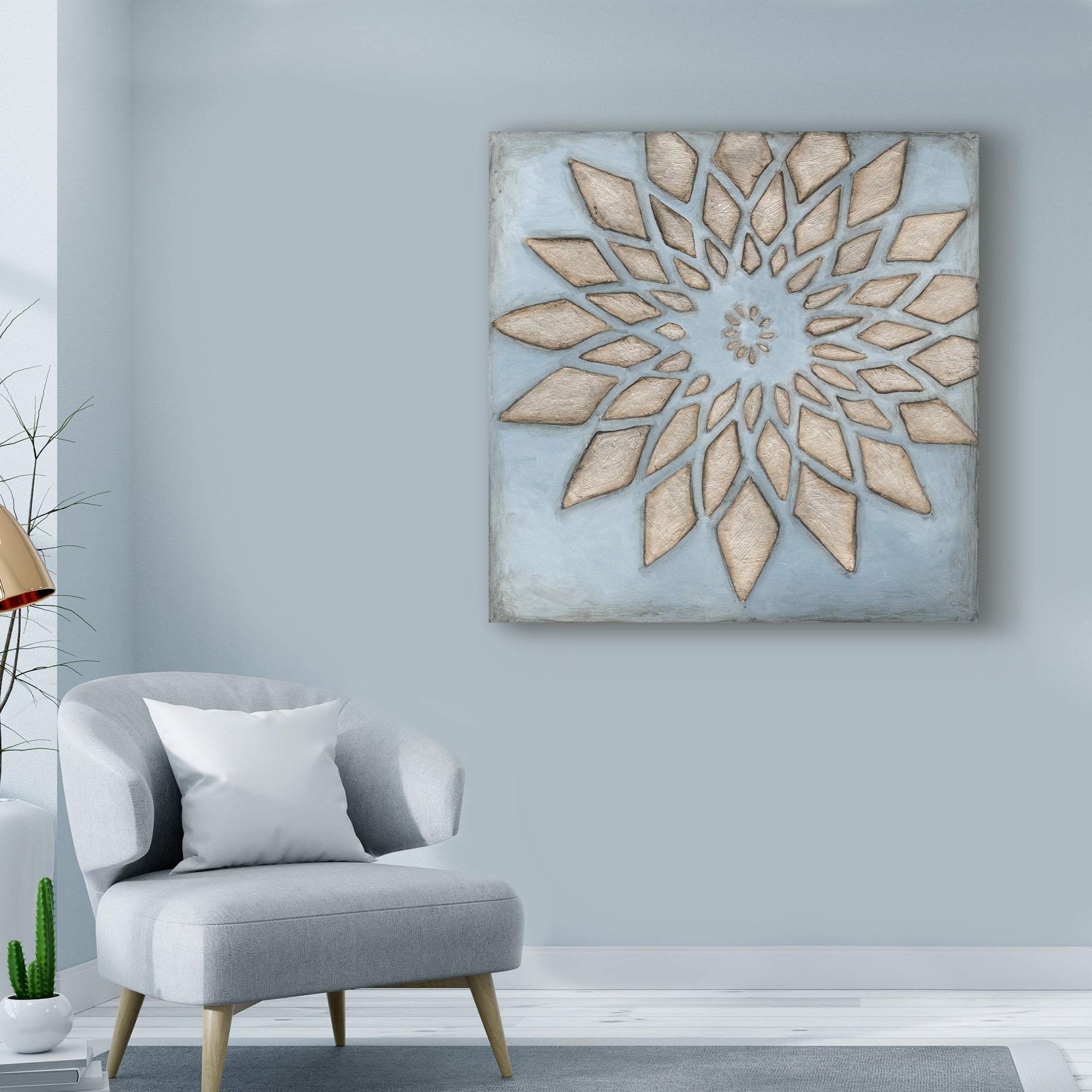 Trademark Fine Art Abstract Canvas Art ' Silver Filigree I ' by Megan Meagher