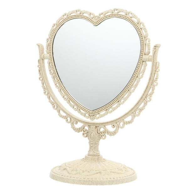 Espejo de maquillaje elegante vintage de 1 pieza, espejo cosmético de mesa, espejo giratorio