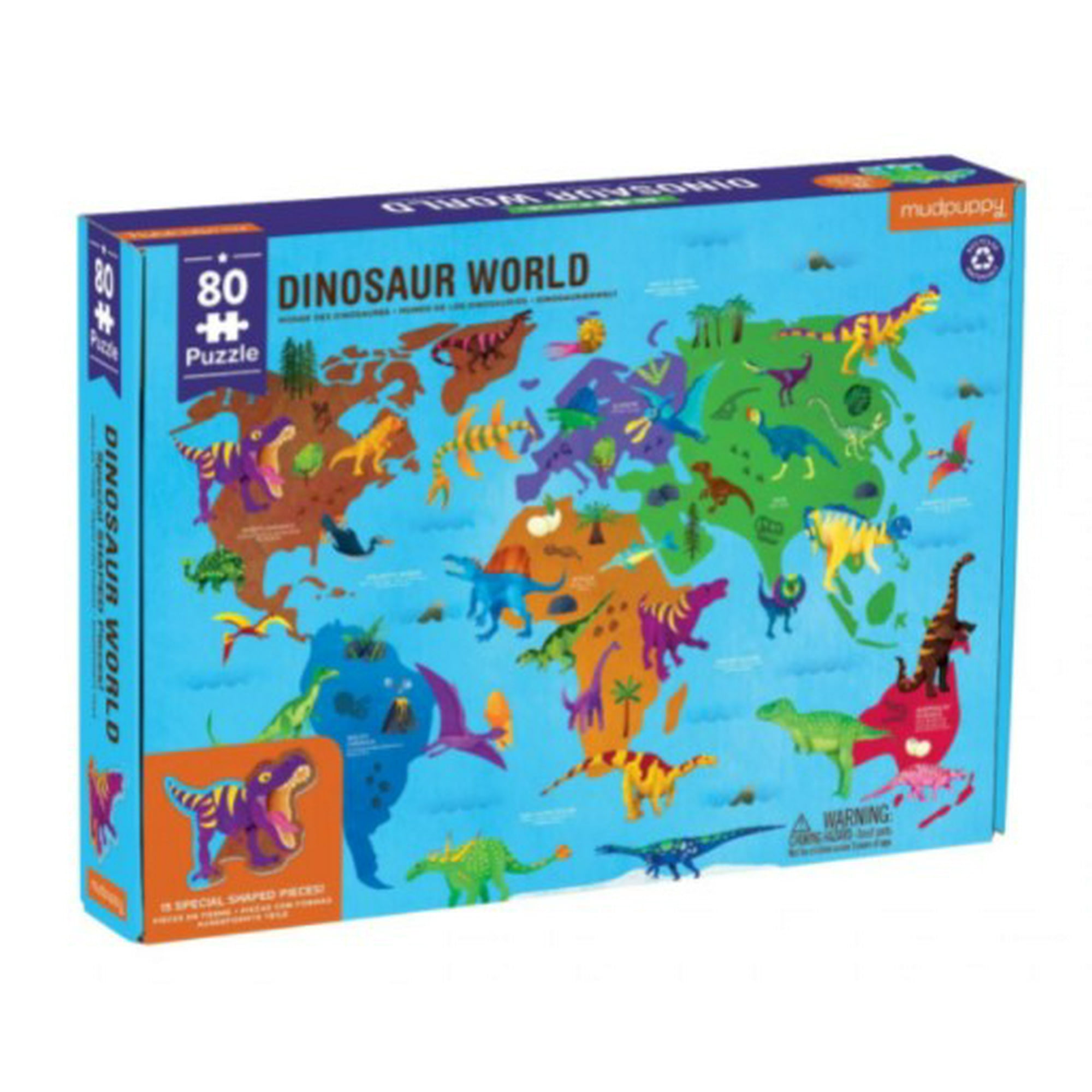 Puzzle Mundo De Los Dinosaurios 80 Piezas