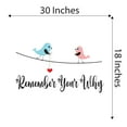 thumbnail image 4 of Children Remember your Why Cute Cartoon Wall Decal Decoration Beautiful Birds Lover Vinyl Wall Decal Art Lasts Years and Easily Removable - Size: 30 In(W) x 18 In(H), 4 of 5